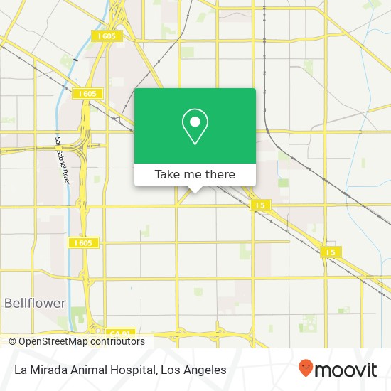 La Mirada Animal Hospital map