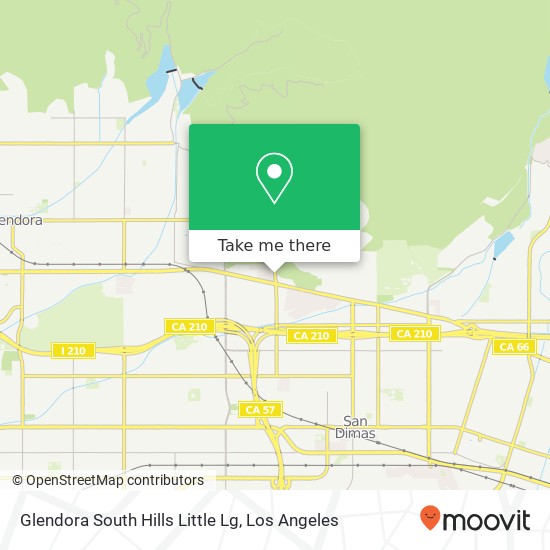 Glendora South Hills Little Lg map