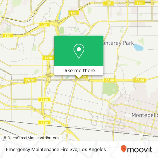 Emergency Maintenance Fire Svc map