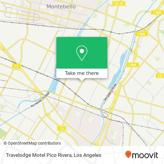 Mapa de Travelodge Motel Pico Rivera