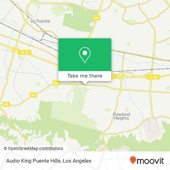 Mapa de Audio King Puente Hills