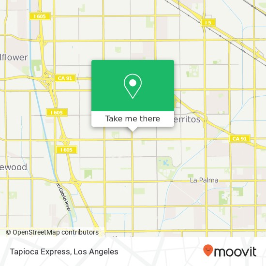 Tapioca Express map