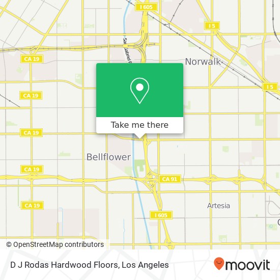 D J Rodas Hardwood Floors map