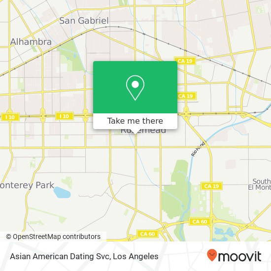 Asian American Dating Svc map