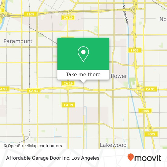 Affordable Garage Door Inc map