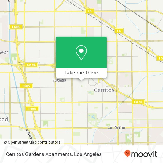 Cerritos Gardens Apartments map