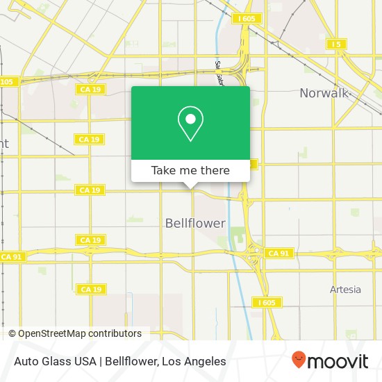 Auto Glass USA | Bellflower map