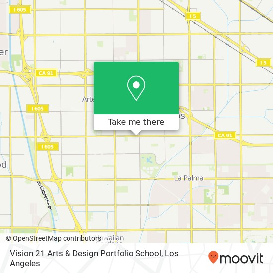 Mapa de Vision 21 Arts & Design Portfolio School