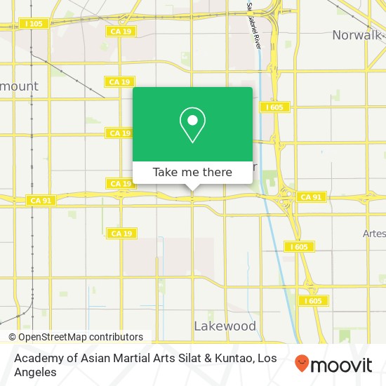 Academy of Asian Martial Arts Silat & Kuntao map