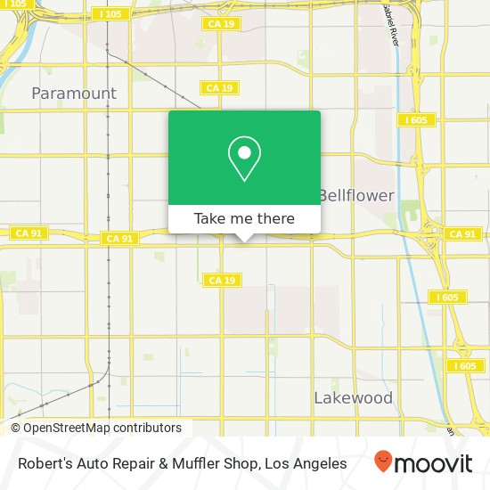 Mapa de Robert's Auto Repair & Muffler Shop