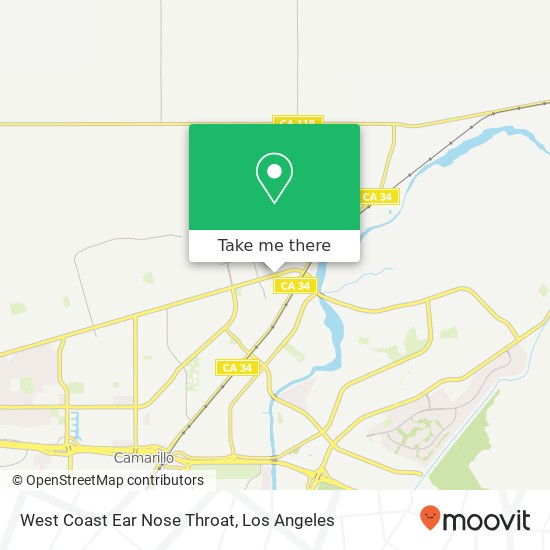 West Coast Ear Nose Throat map