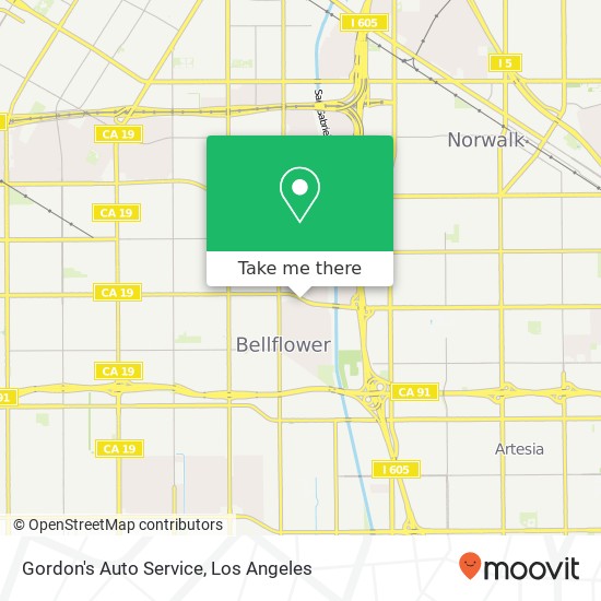 Gordon's Auto Service map