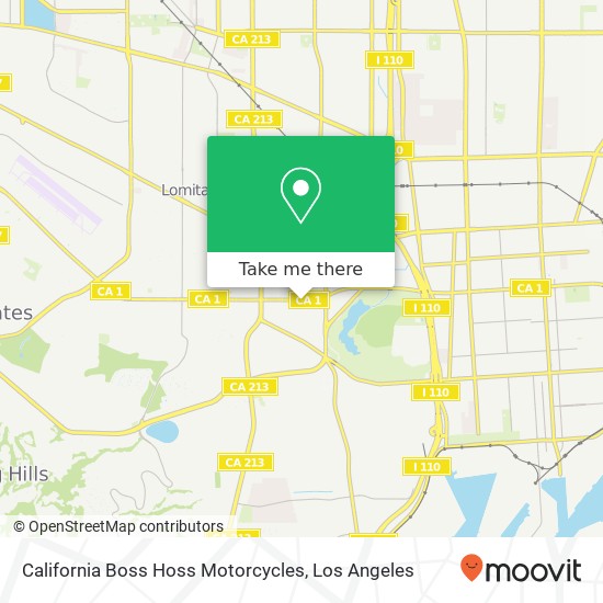 California Boss Hoss Motorcycles map