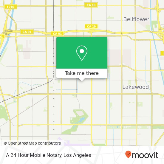 A 24 Hour Mobile Notary map
