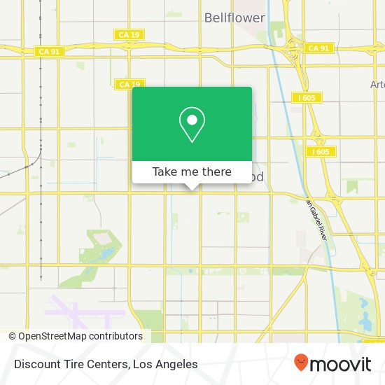 Discount Tire Centers map