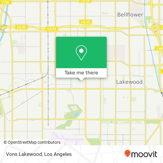 Mapa de Vons Lakewood