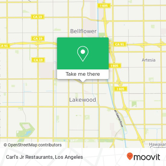 Carl's Jr Restaurants map