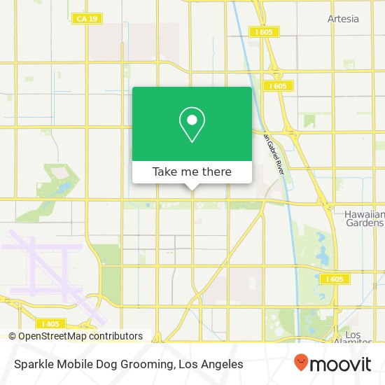 Mapa de Sparkle Mobile Dog Grooming