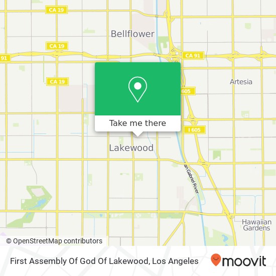 Mapa de First Assembly Of God Of Lakewood