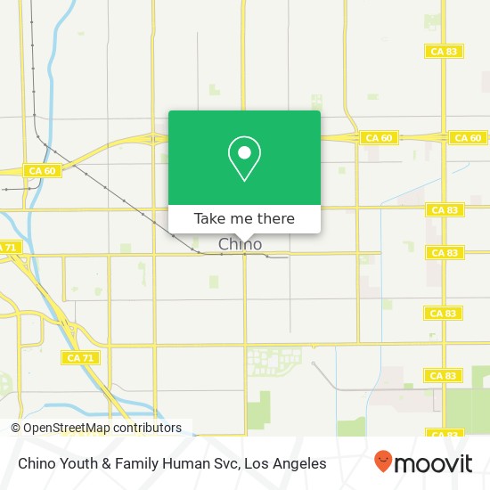 Chino Youth & Family Human Svc map