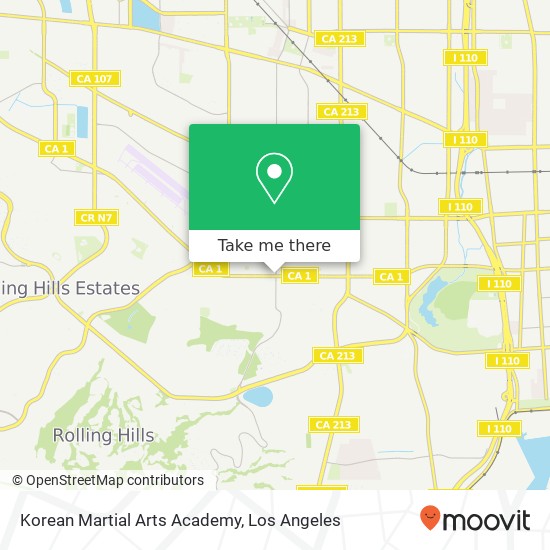Mapa de Korean Martial Arts Academy