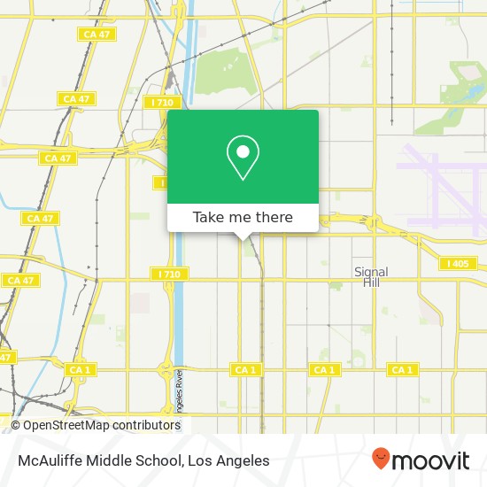 Mapa de McAuliffe Middle School