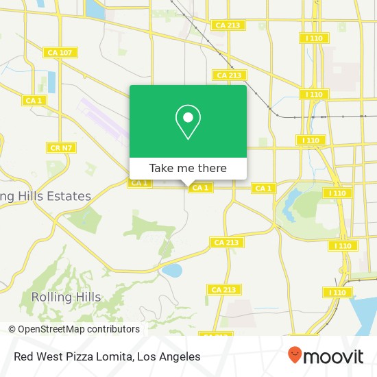 Mapa de Red West Pizza Lomita