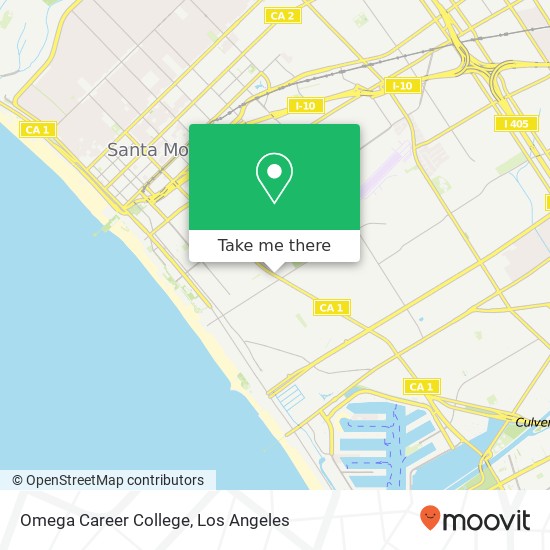 Omega Career College map