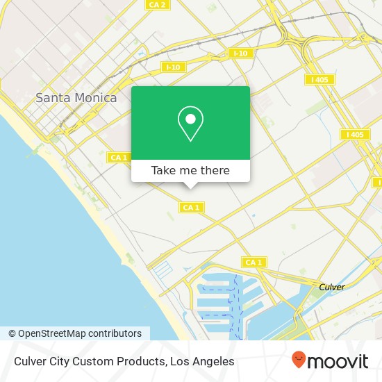 Mapa de Culver City Custom Products