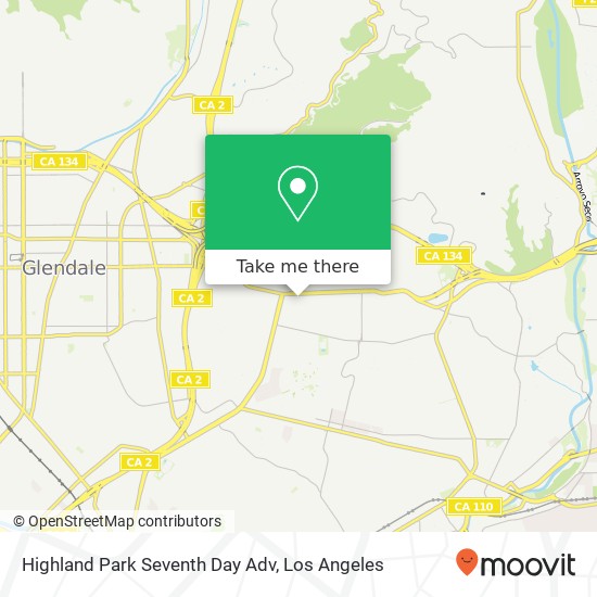 Highland Park Seventh Day Adv map