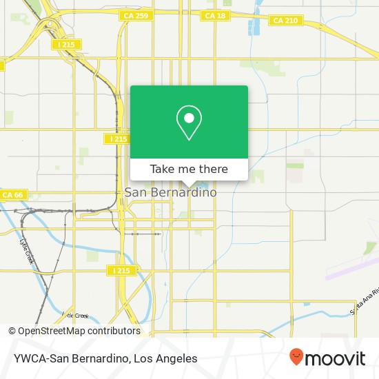 Mapa de YWCA-San Bernardino