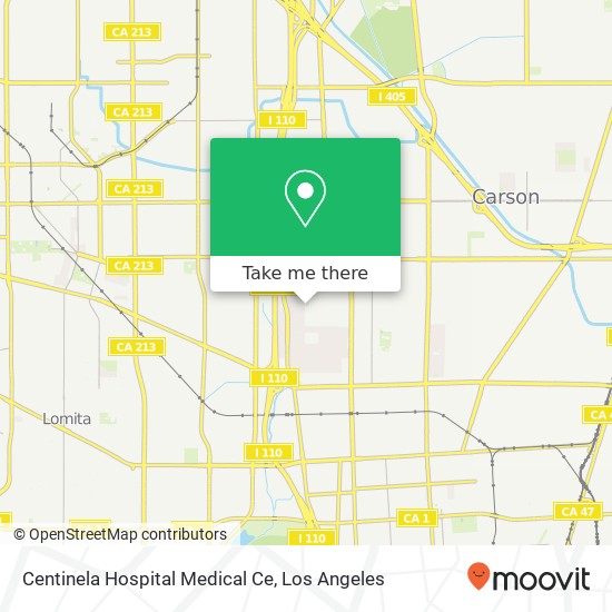Centinela Hospital Medical Ce map