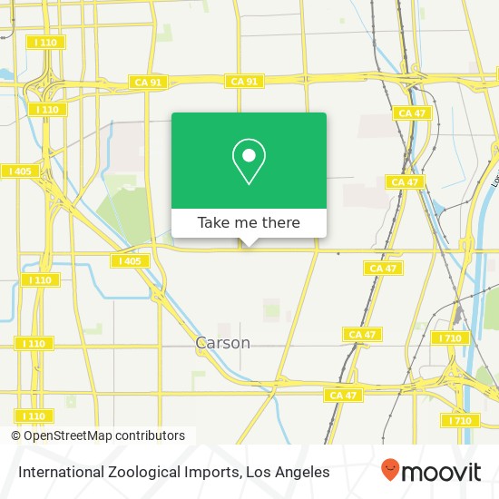 Mapa de International Zoological Imports