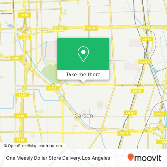 One Measly Dollar Store Delivery map