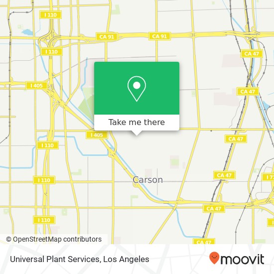Universal Plant Services map