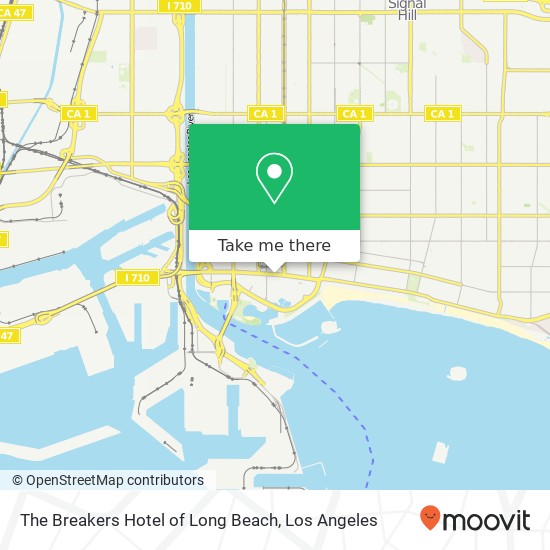 Mapa de The Breakers Hotel of Long Beach