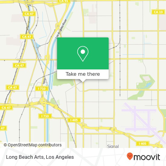 Long Beach Arts map