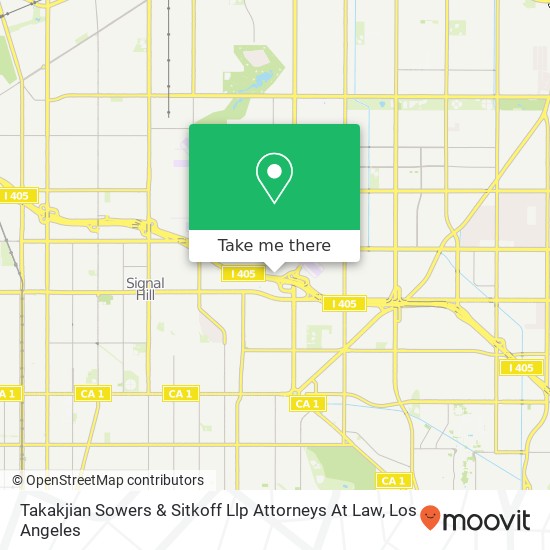 Mapa de Takakjian Sowers & Sitkoff Llp Attorneys At Law