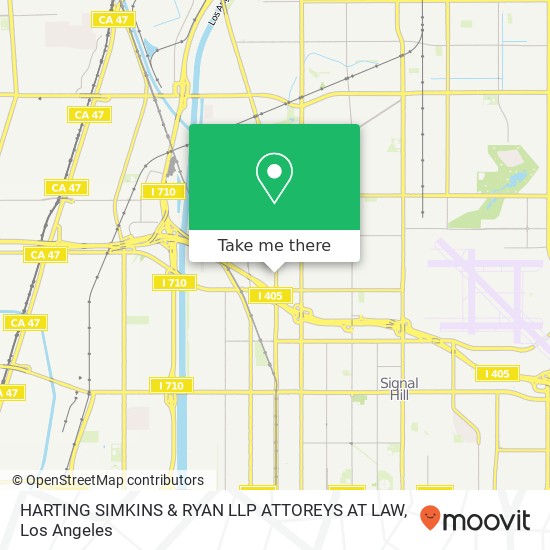 HARTING SIMKINS & RYAN LLP ATTOREYS AT LAW map