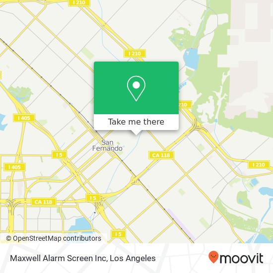 Mapa de Maxwell Alarm Screen Inc