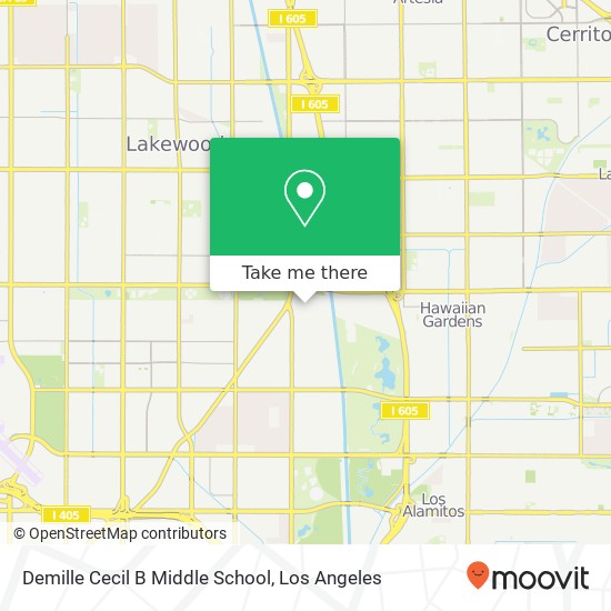 Mapa de Demille Cecil B Middle School