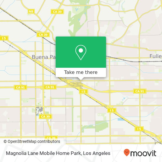 Mapa de Magnolia Lane Mobile Home Park