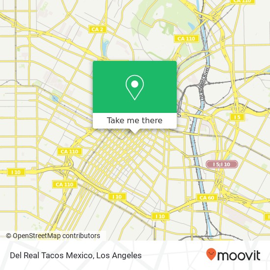 Mapa de Del Real Tacos Mexico