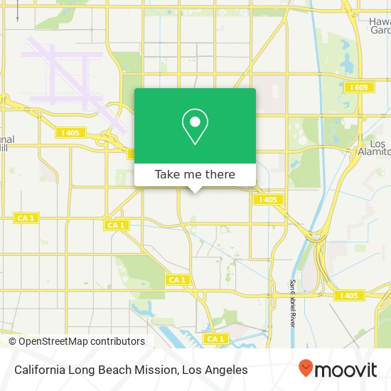 California Long Beach Mission map
