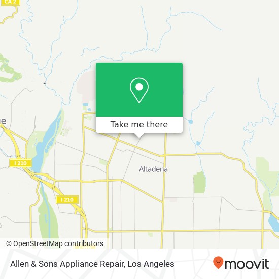 Mapa de Allen & Sons Appliance Repair