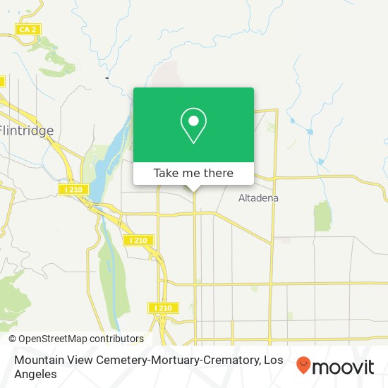 Mountain View Cemetery-Mortuary-Crematory map