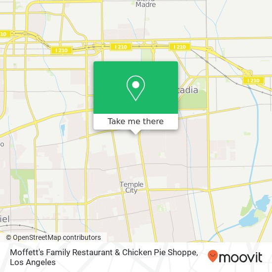 Mapa de Moffett's Family Restaurant & Chicken Pie Shoppe