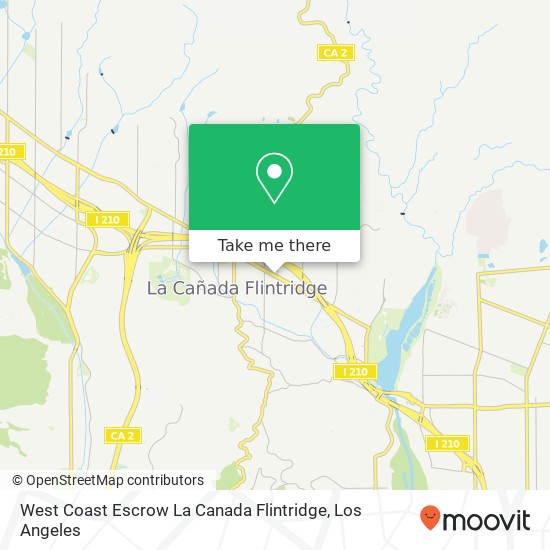 Mapa de West Coast Escrow La Canada Flintridge