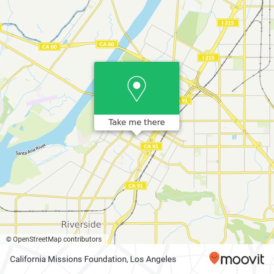 California Missions Foundation map