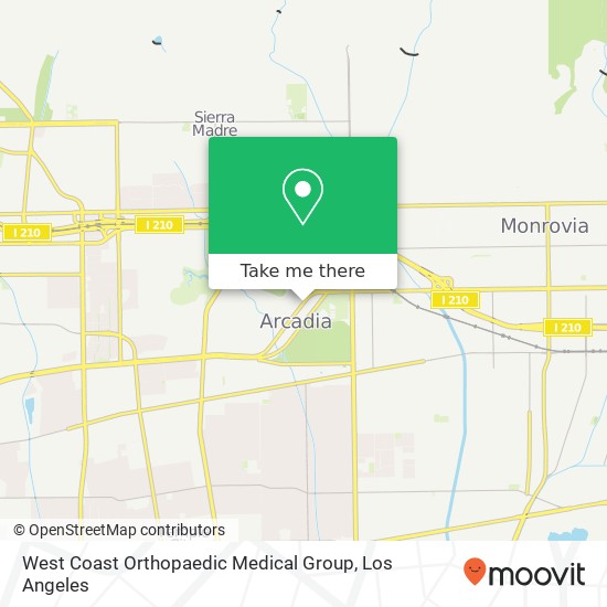 West Coast Orthopaedic Medical Group map
